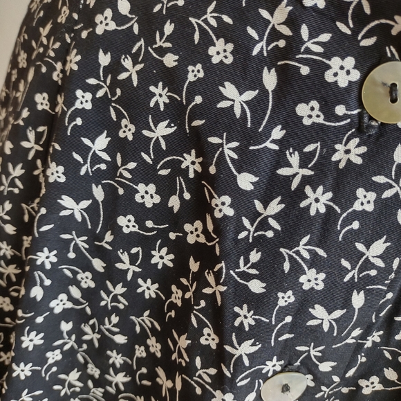 90s vintage black and white floral skirt by A. Byer California - Picture 4 of 5